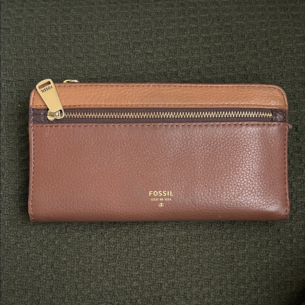 Fossil Brown Leather Long Wallet